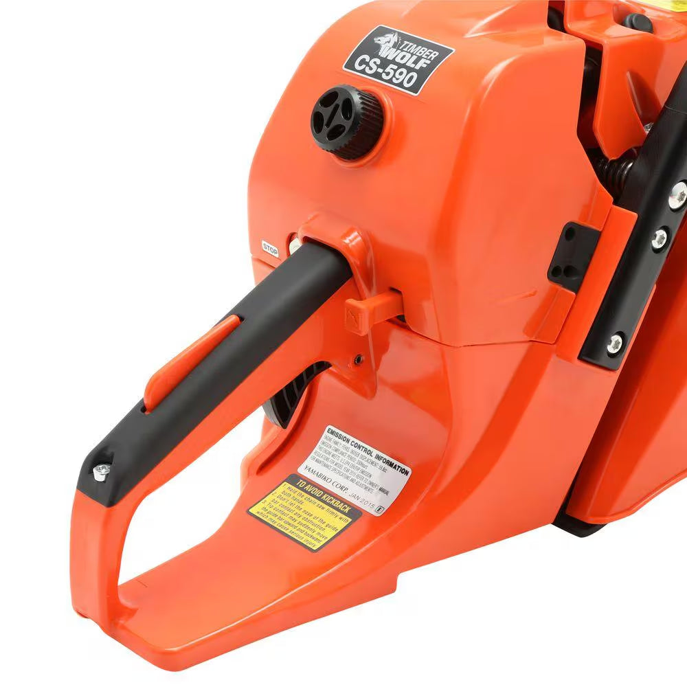20 In. 59.8 Cc Gas 2-Stroke Rear Handle Timber Wolf Chainsaw